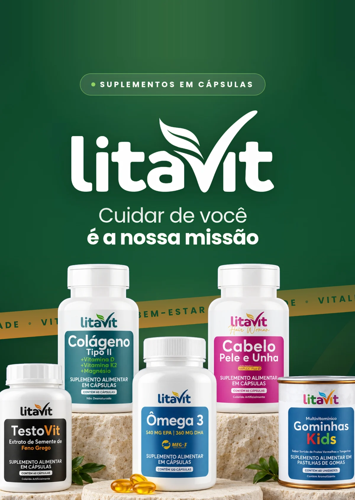LitaVit, suplementos em cápsulas. Cuidar de você é a nossa missão